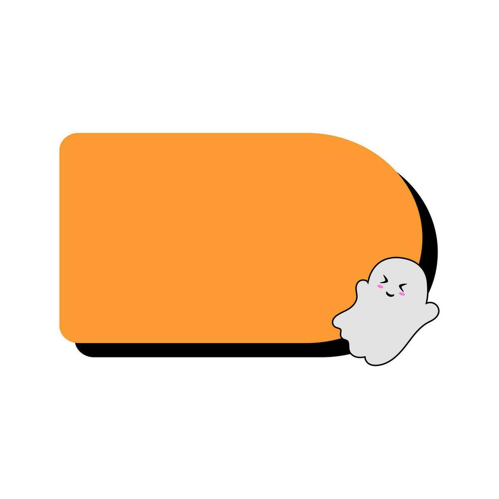 Halloween Ghost Text Box Element Vector