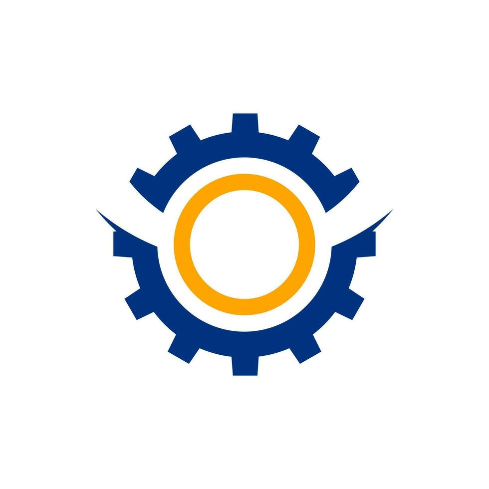 Gear Logo Element Vector . Modern Gear Business Icon Logo .