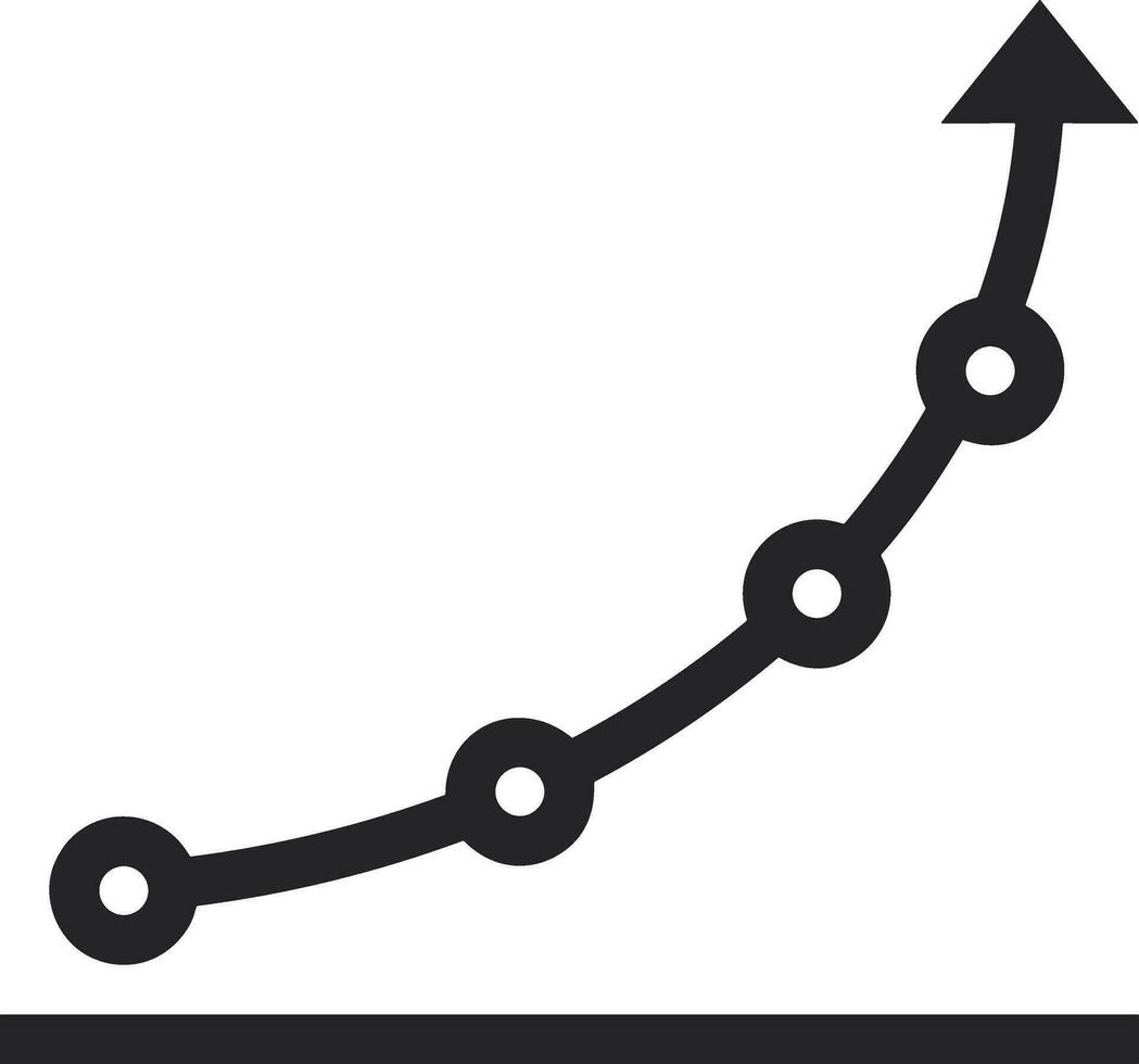 Growth business icon symbol vector image. Illustration of the progress outline infographic strategy  development design image