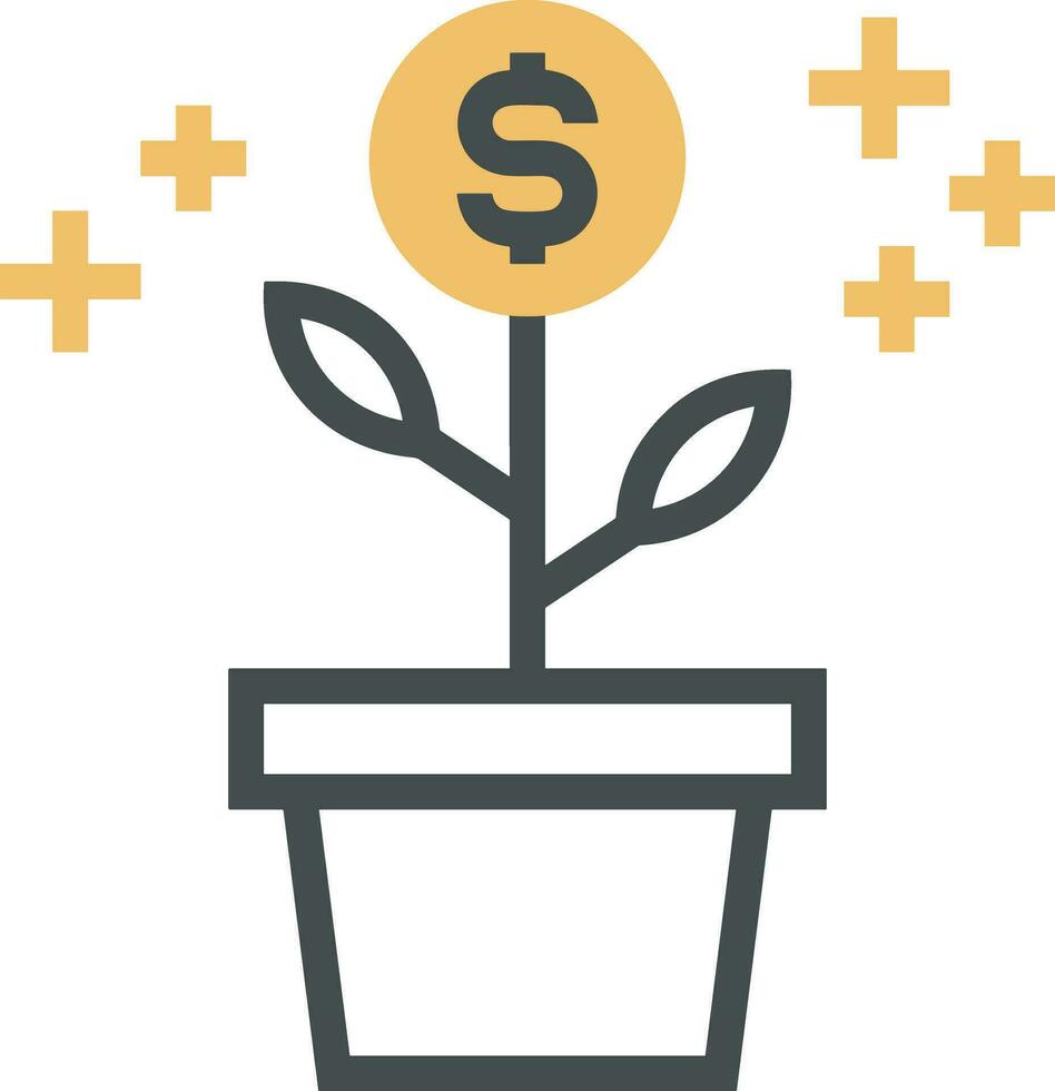 Growth business icon symbol vector image. Illustration of the progress outline infographic strategy  development design image
