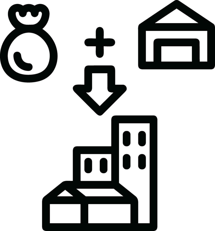 Growth business icon symbol vector image. Illustration of the progress outline infographic strategy  development design image
