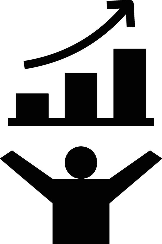 Growth business icon symbol vector image. Illustration of the progress outline infographic strategy  development design image