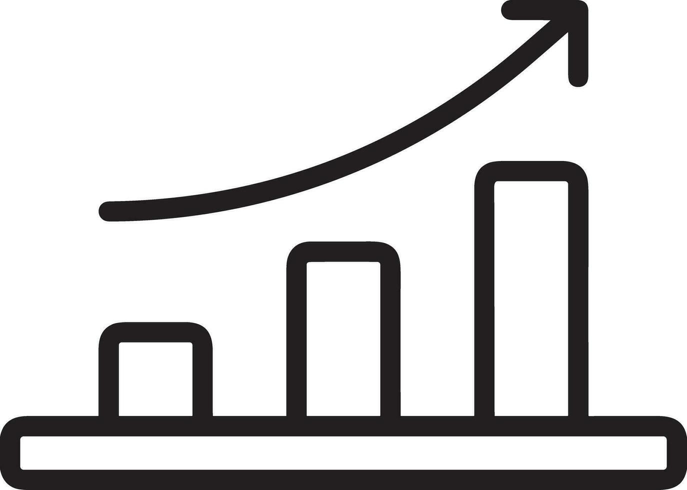 Growth business icon symbol vector image. Illustration of the progress outline infographic strategy  development design image