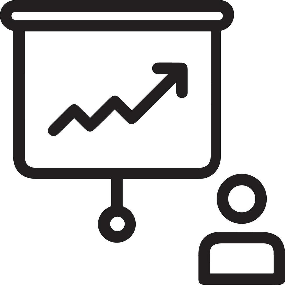 Growth business icon symbol vector image. Illustration of the progress outline infographic strategy  development design image