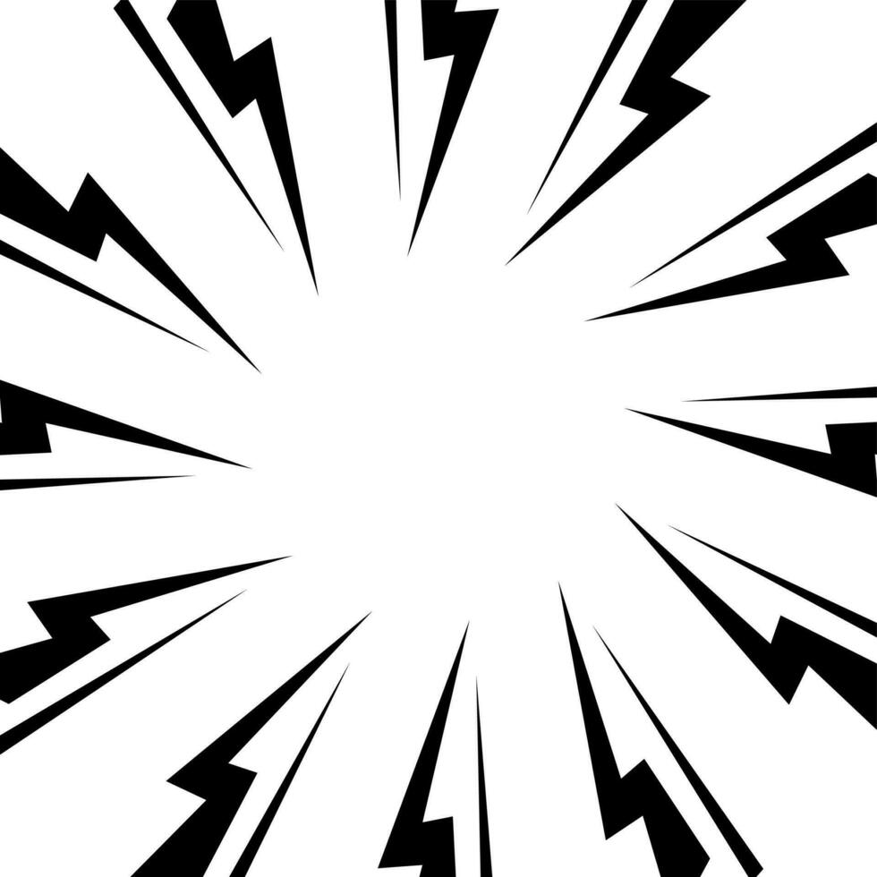 Comic Speed Zoom Line Background Vector . Explosion Background Template .