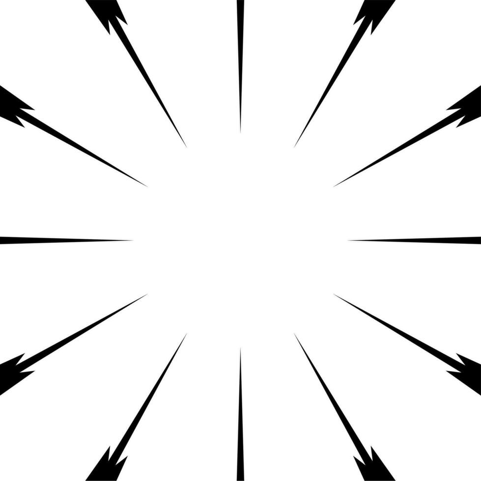Comic Speed Zoom Line Background Vector . Explosion Background Template .