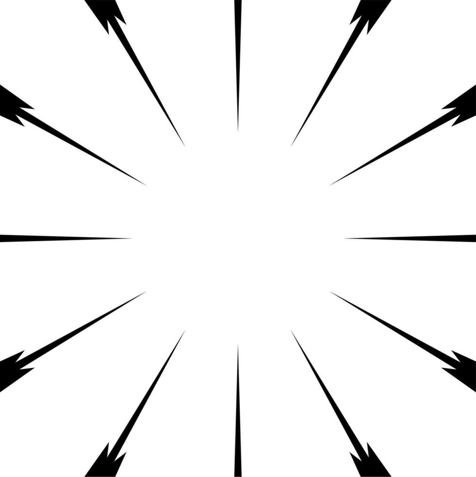 Comic Speed Zoom Line Background Vector . Explosion Background Template .