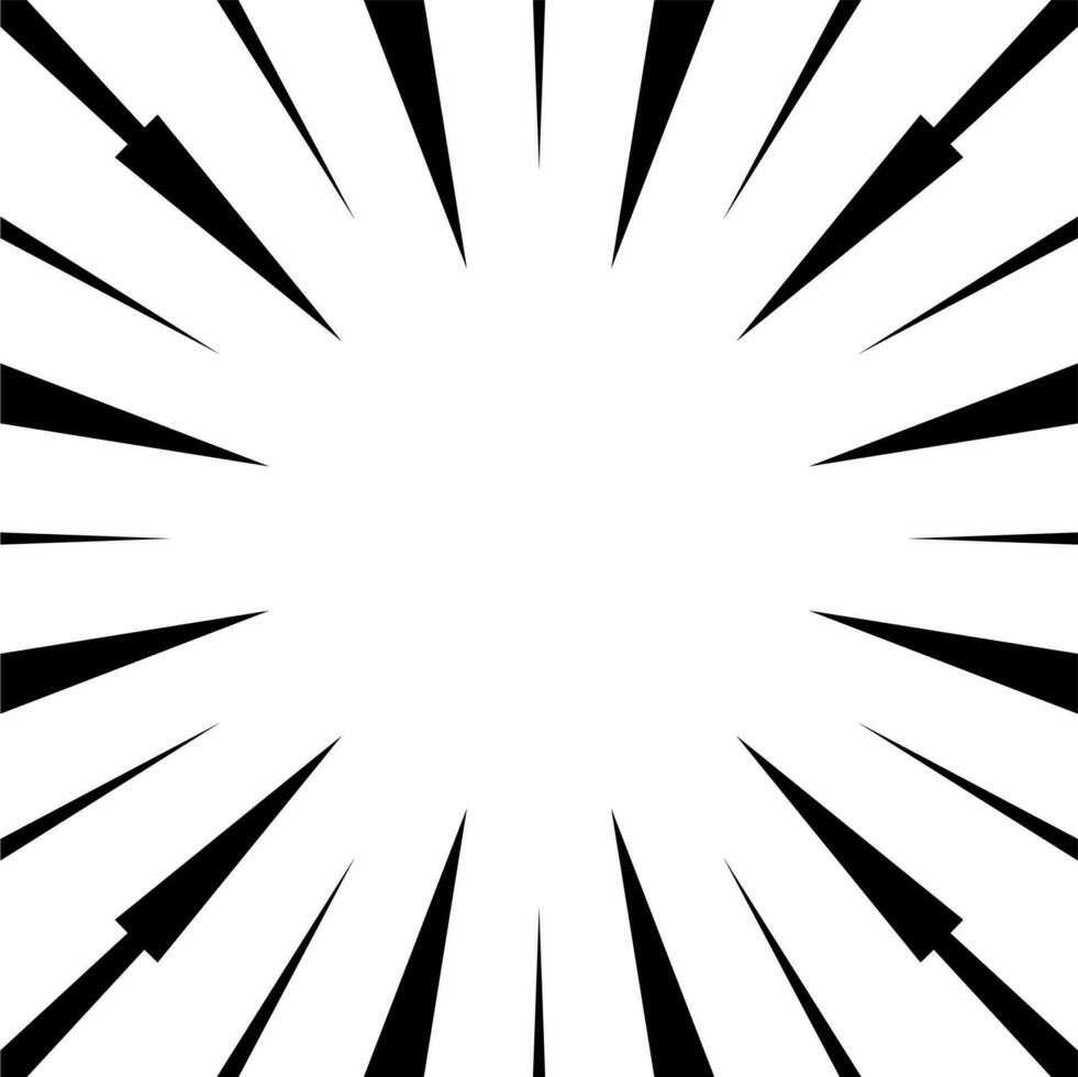 Comic Speed Zoom Line Background Vector . Explosion Background Template .