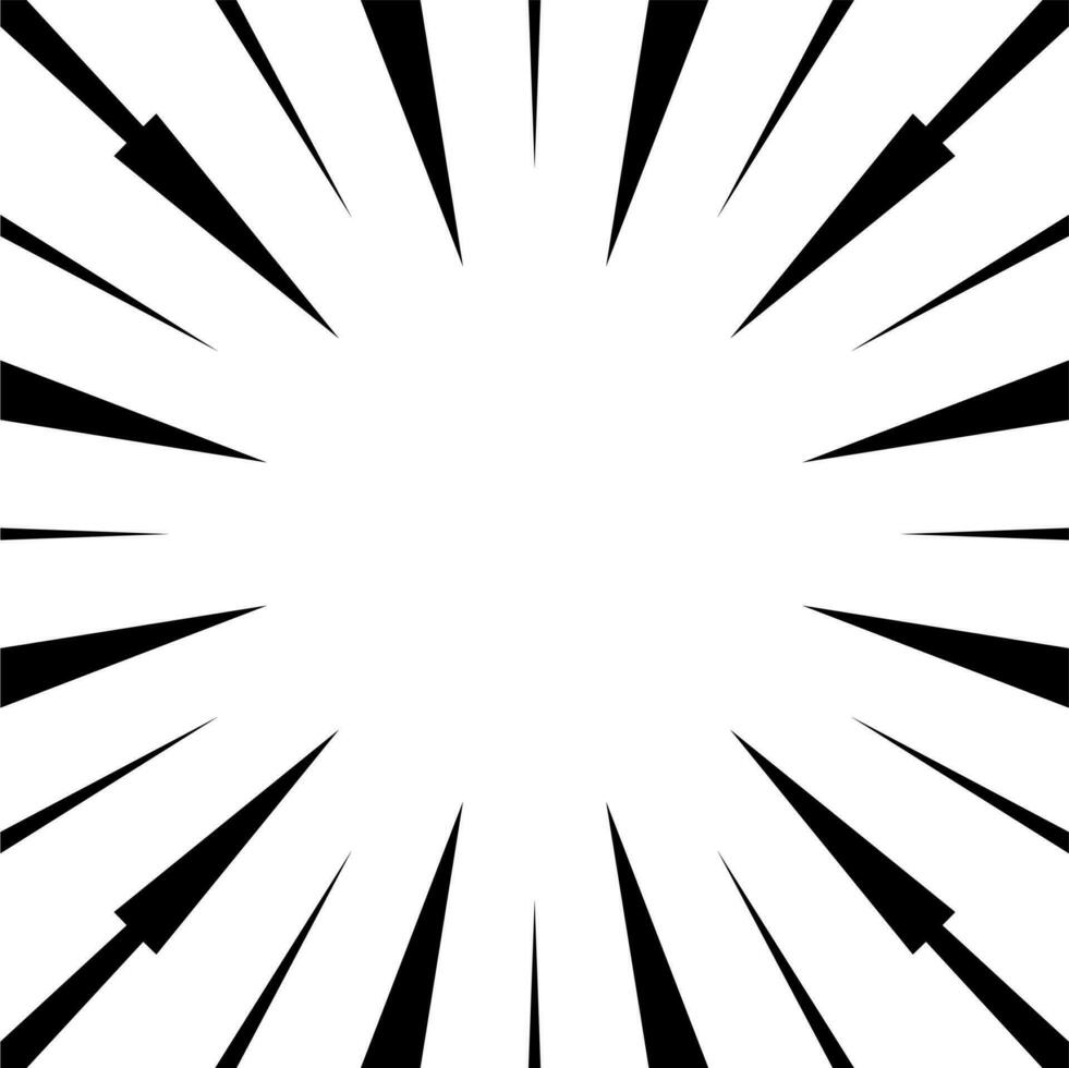 Comic Speed Zoom Line Background Vector . Explosion Background Template .