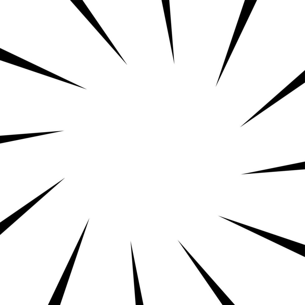 Comic Speed Zoom Line Background Vector . Explosion Background Template .