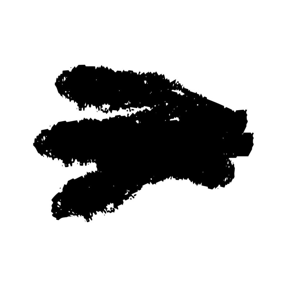 Black Paint Brush Grunge . Ink Brush Texture Shape . Splash Brush . vector