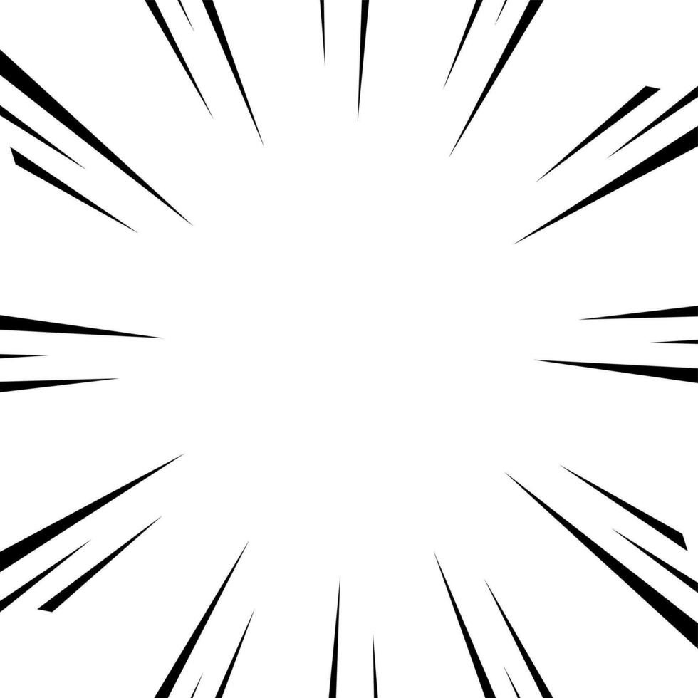 Comic Speed Zoom Line Background Vector . Explosion Background Template .