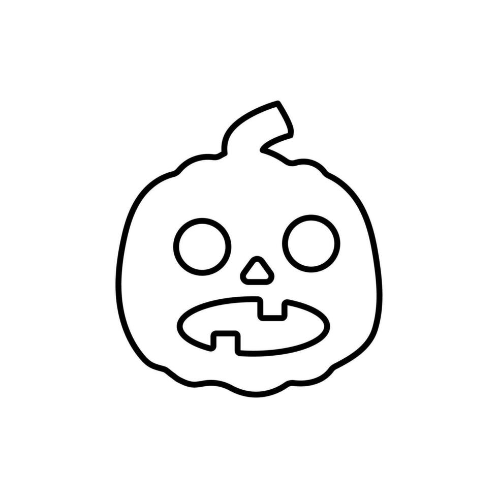 Halloween Pumpkin Line Art , Outline Pumpkin , Halloween Celebration vector