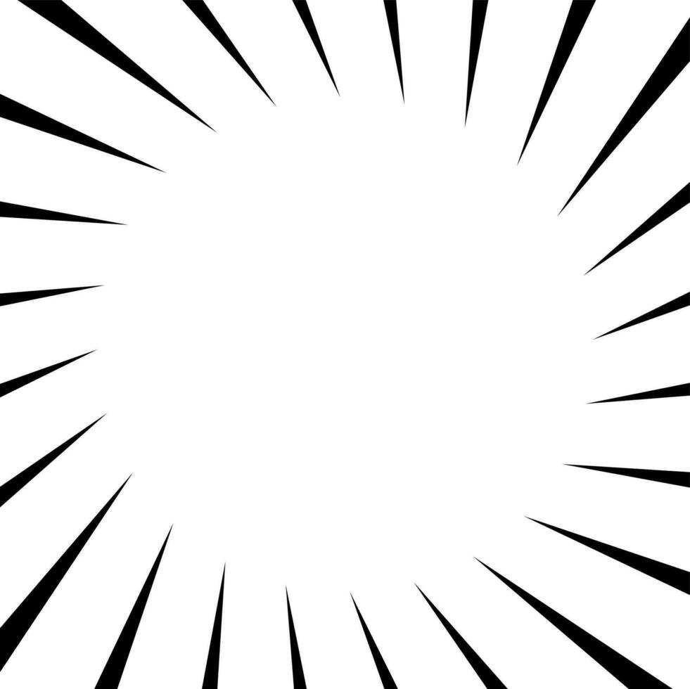Comic Speed Zoom Line Background Vector . Explosion Background Template .