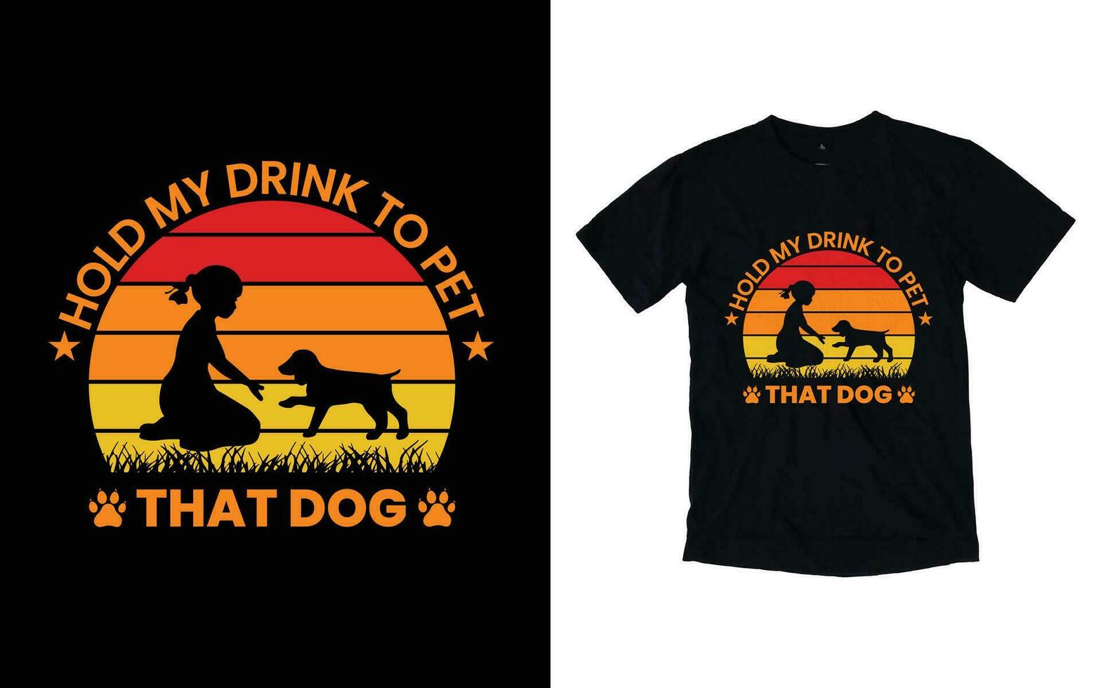 Dog typography t-shirt design vector