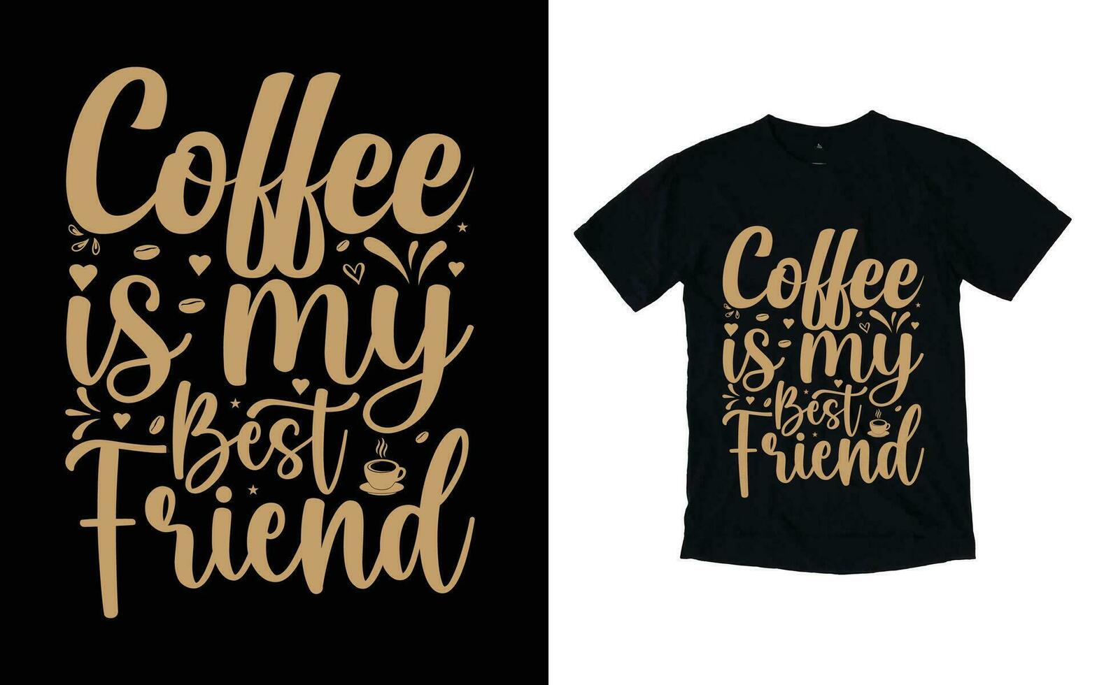 diseño de camiseta de tipografía de café vector