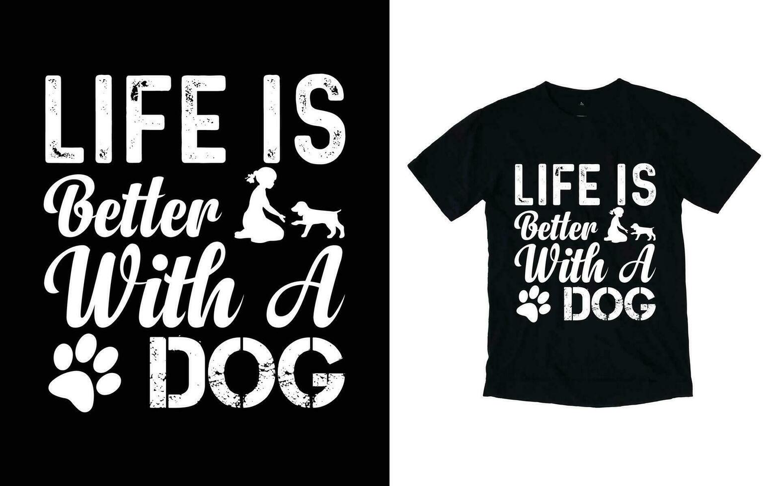 Dog typography t-shirt design vector