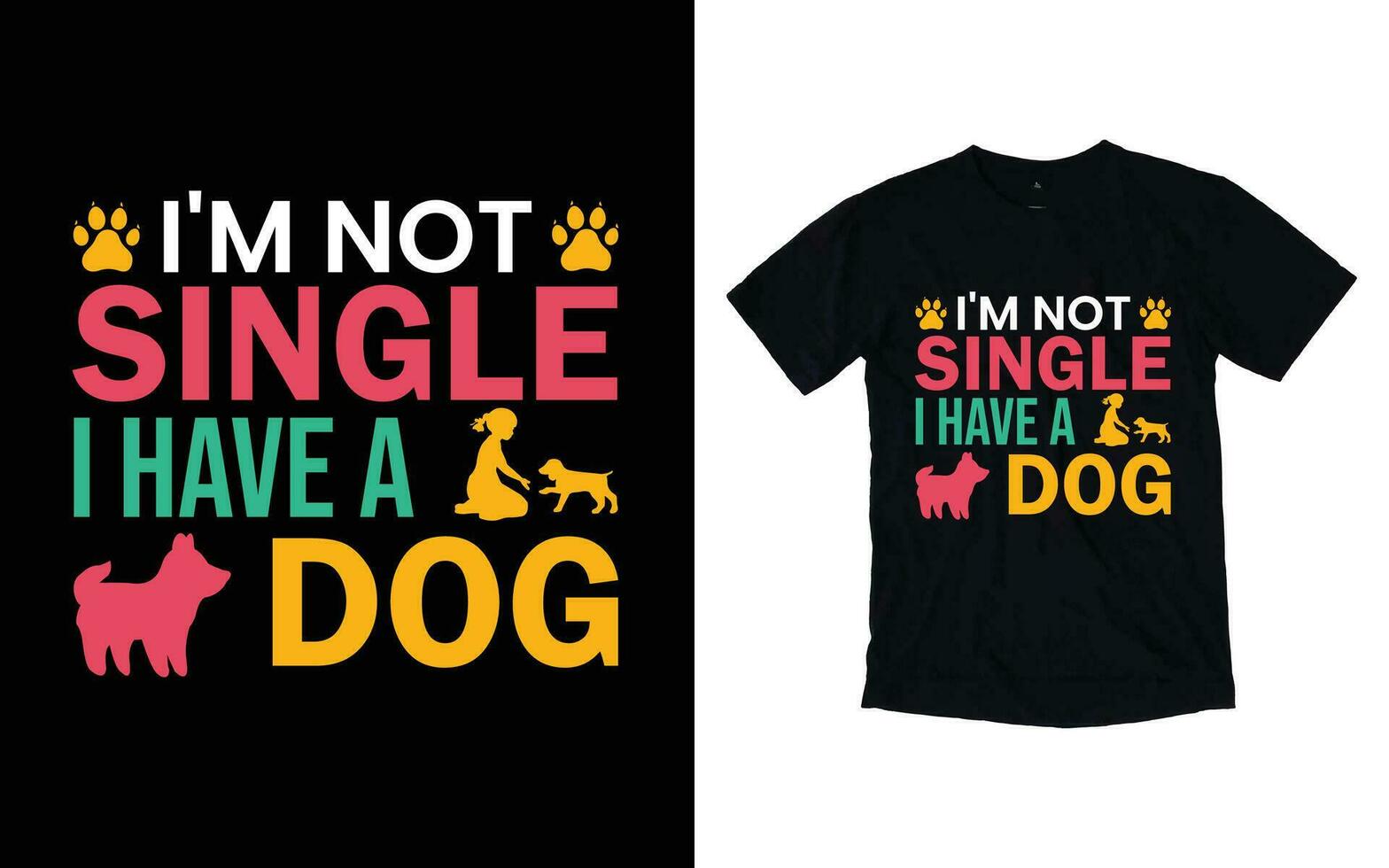 Dog typography t-shirt design vector