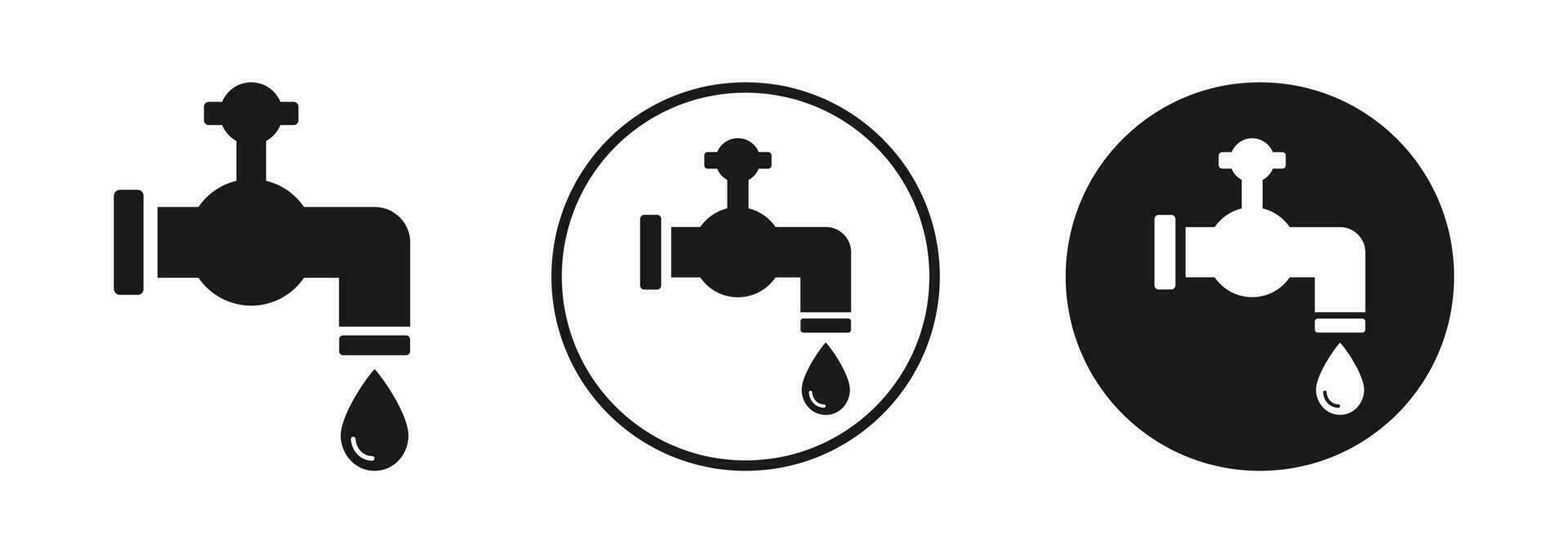 Water Icon Verctor . Drop Water Element . Water Icon with Outline vector