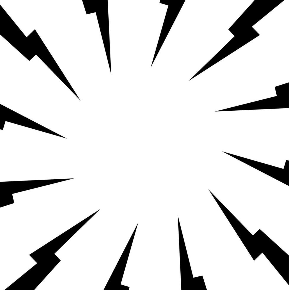 Comic Speed Zoom Line Background Vector . Explosion Background Template .