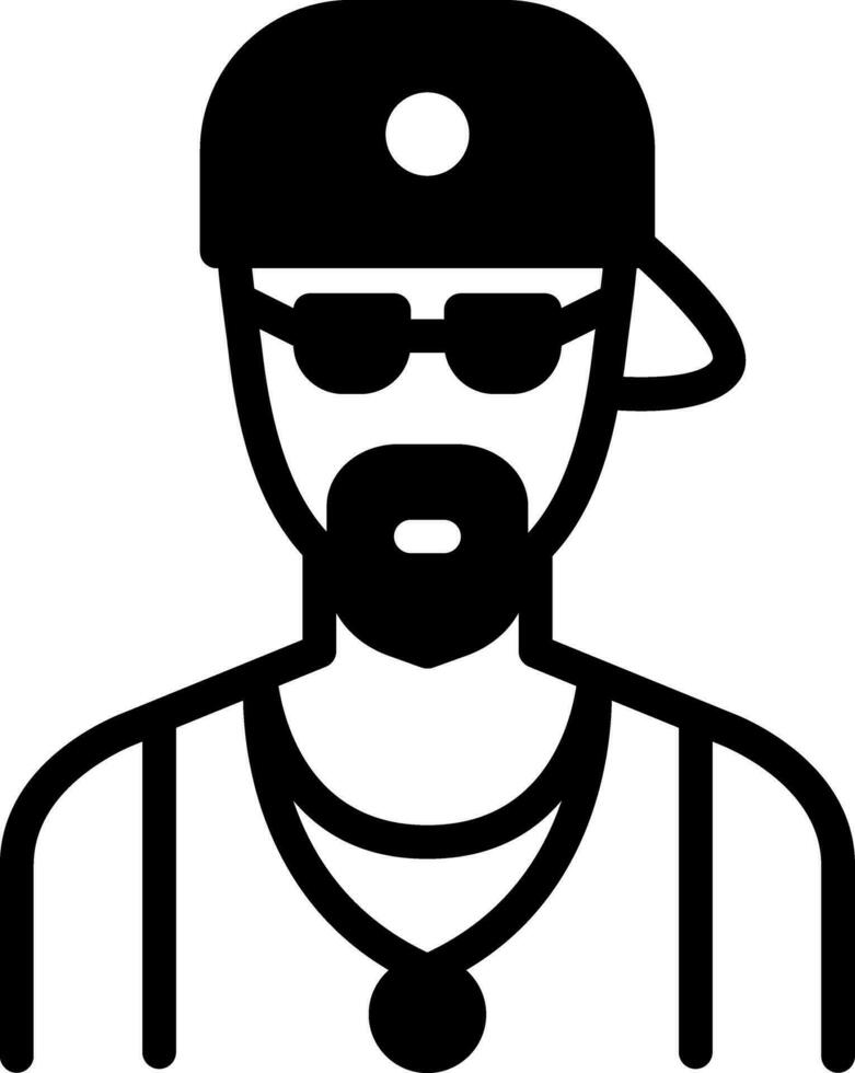 solid icon for rap vector