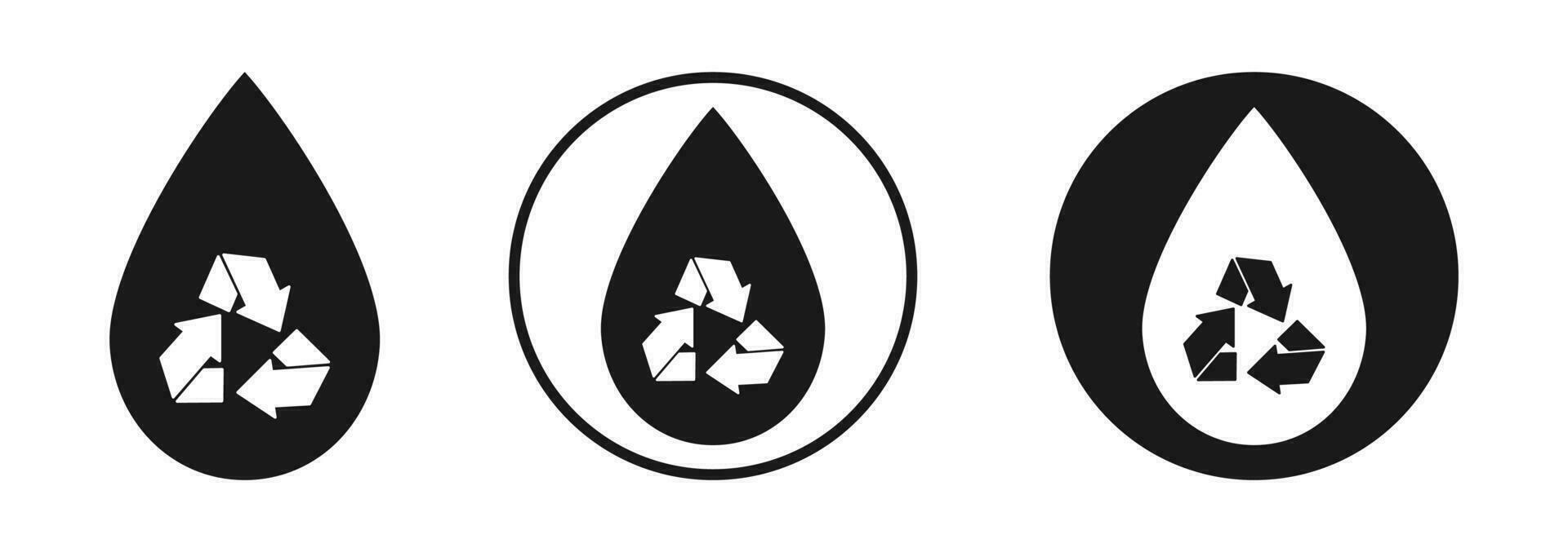 Water Icon Verctor . Drop Water Element . Water Icon with Outline vector