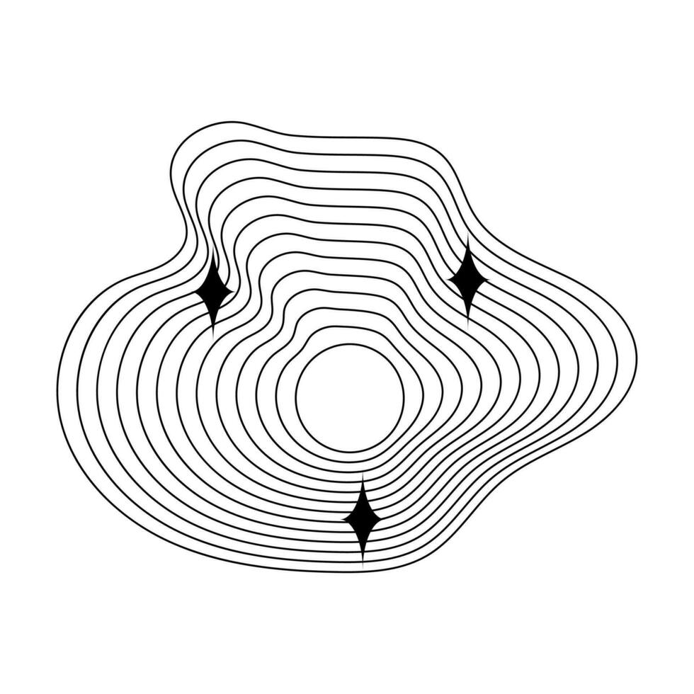Wireframe Line Aesthetic Shape . Wireframe Design Vector
