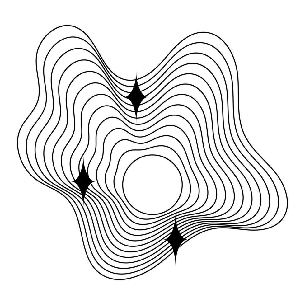 Wireframe Line Aesthetic Shape . Wireframe Design Vector