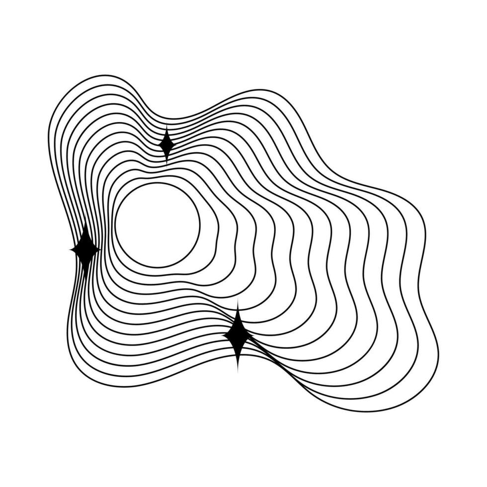 Wireframe Line Aesthetic Shape . Wireframe Design Vector
