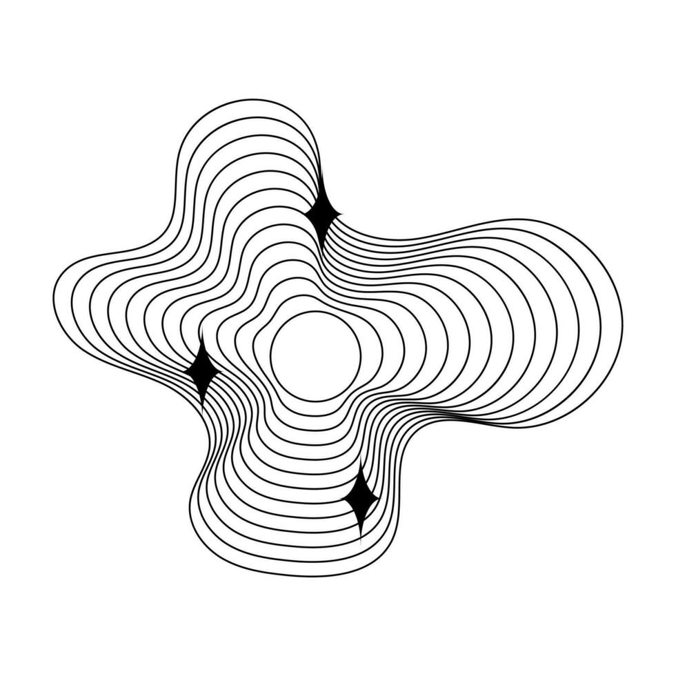 Wireframe Line Aesthetic Shape . Wireframe Design Vector