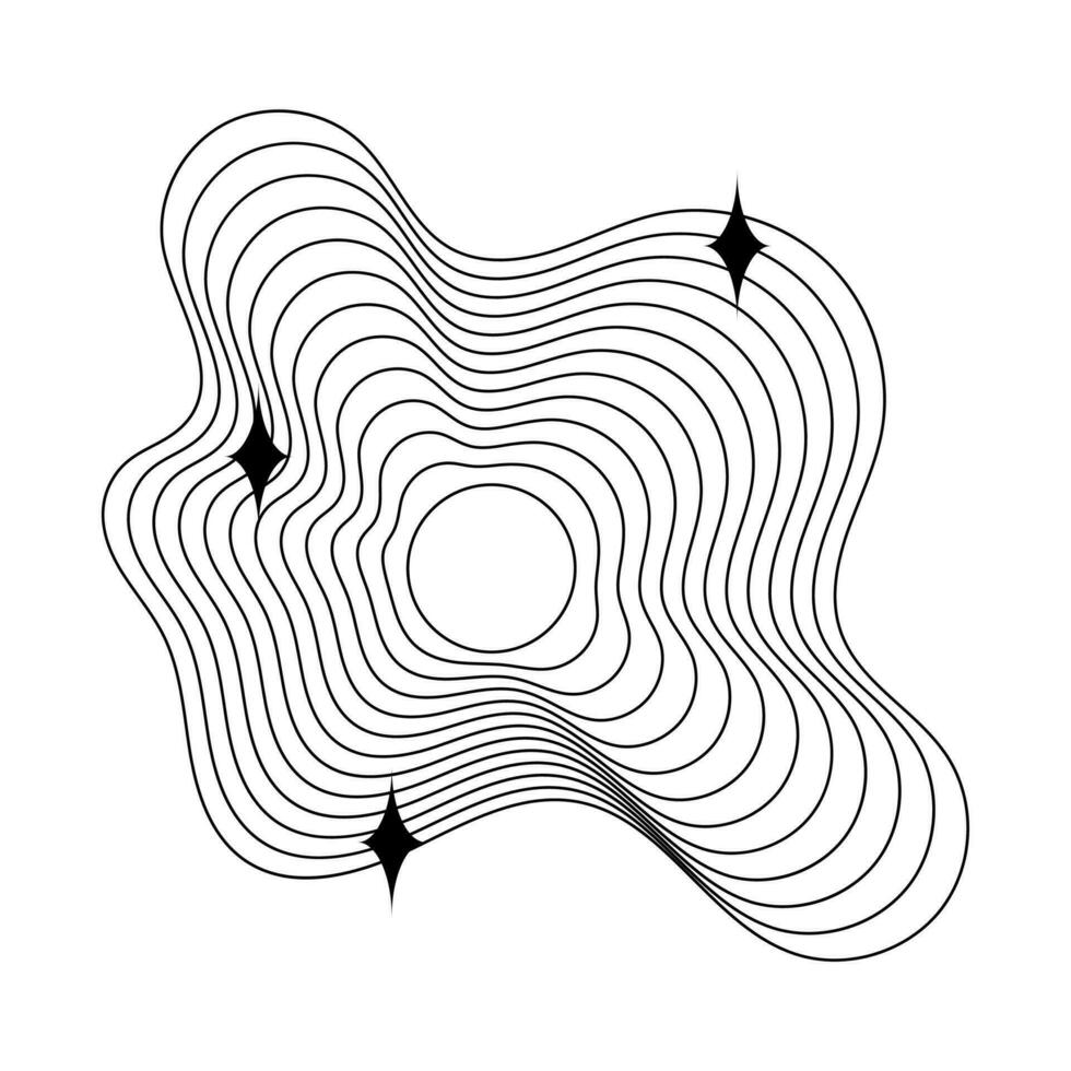Wireframe Line Aesthetic Shape . Wireframe Design Vector