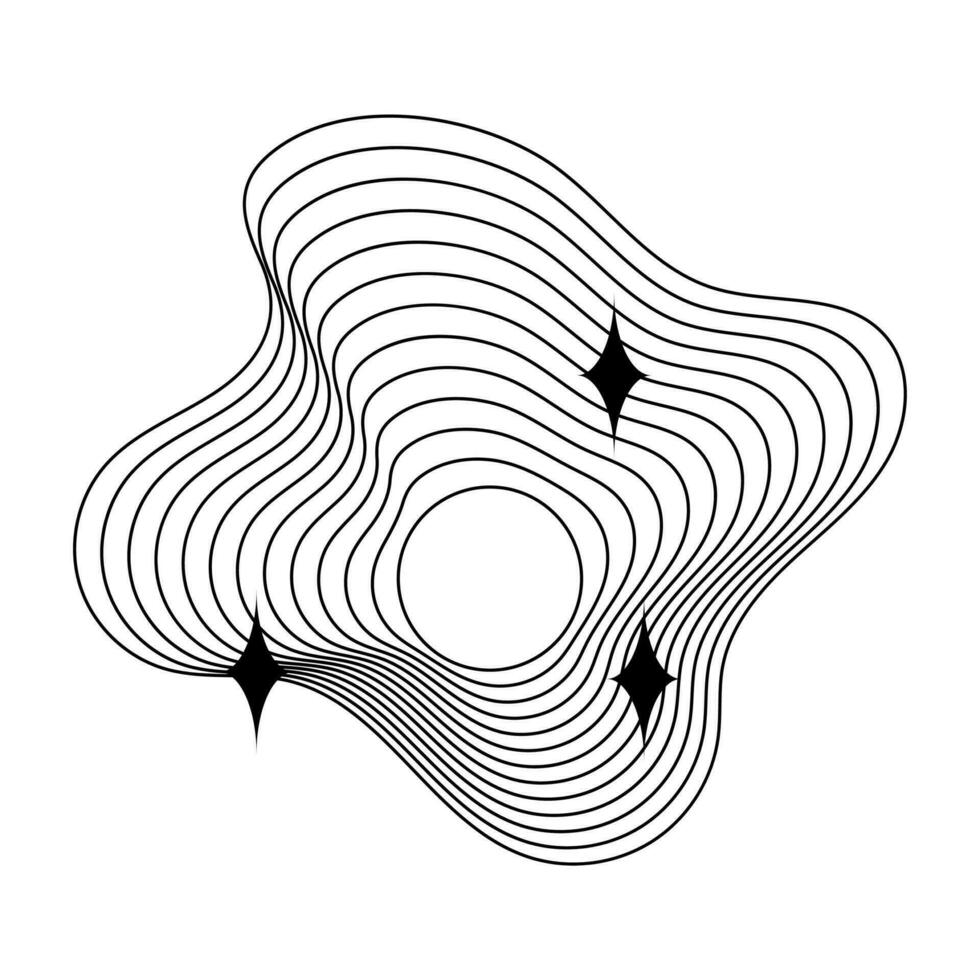 Wireframe Line Aesthetic Shape . Wireframe Design Vector