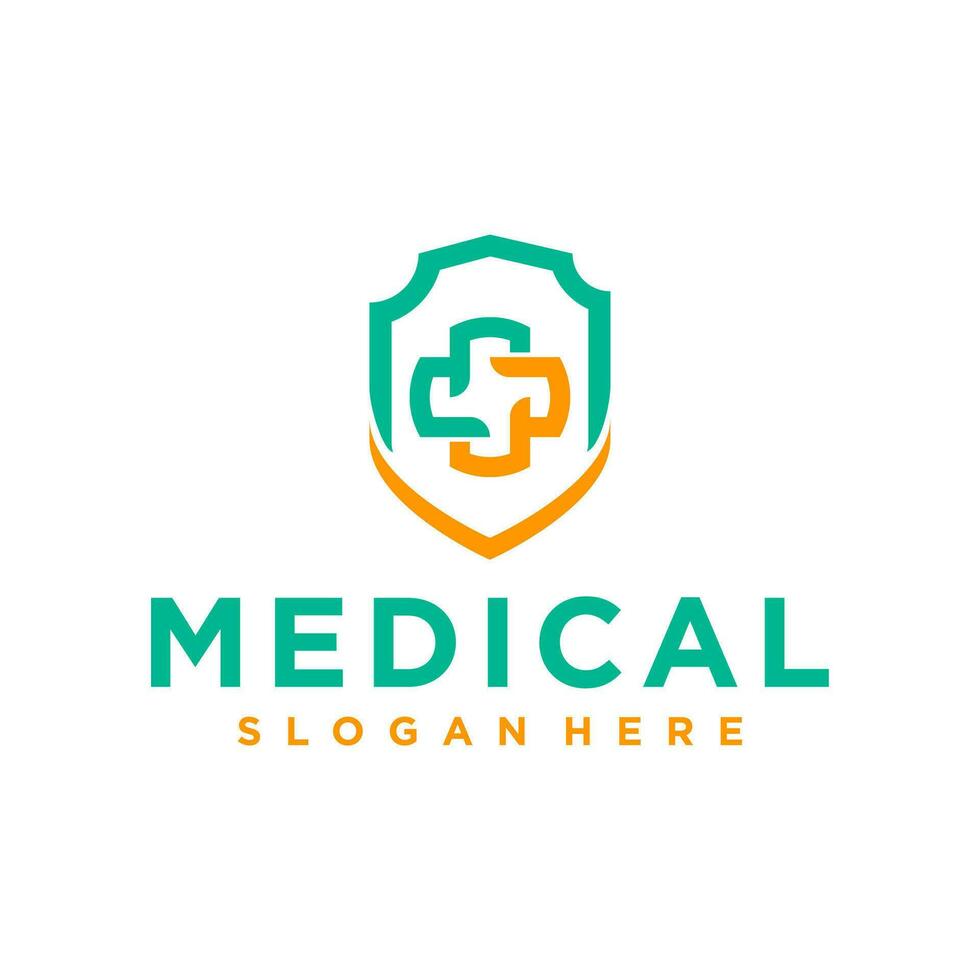 médico elemento vector logo . médico salud . cuidado salud logo .