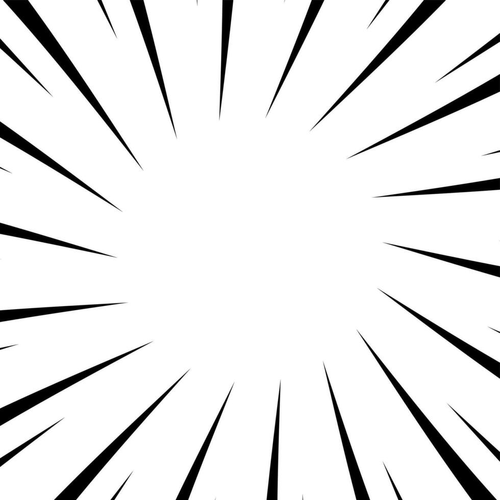 Comic Speed Zoom Line Background Vector . Explosion Background Template .