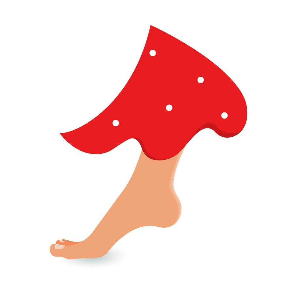 Walking mushroom. Illustration on white background vector