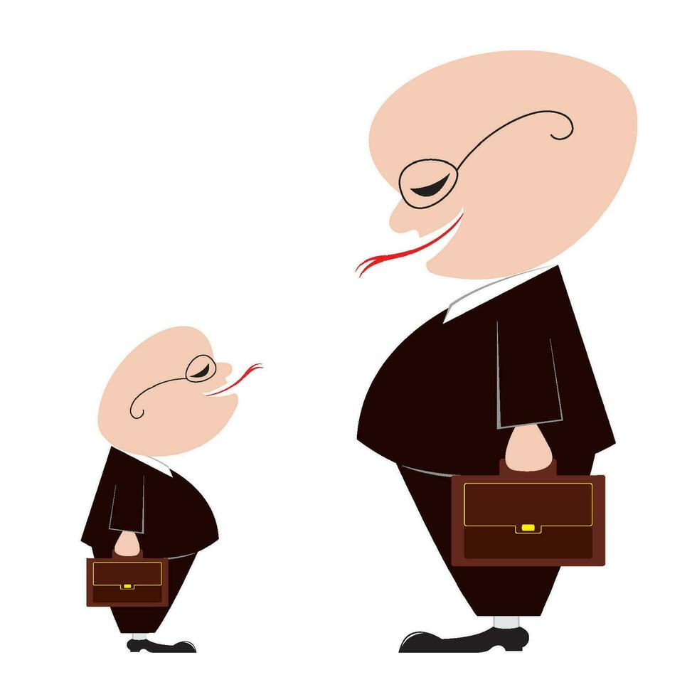 Two businessmen. Illustration on white background for design. vector