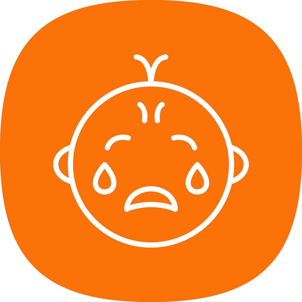 Baby crying Vector Icon Design