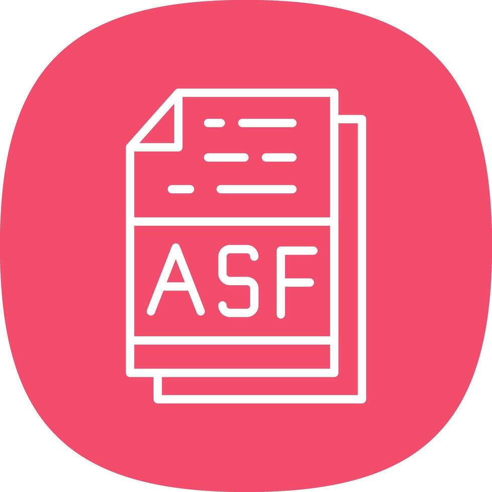 Asf File Format Vector Icon Design