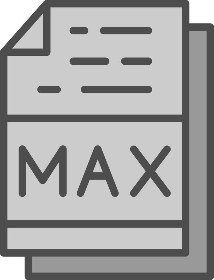 Max File Format Vector Icon Design