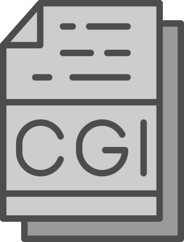 Cgi File Format Vector Icon Design