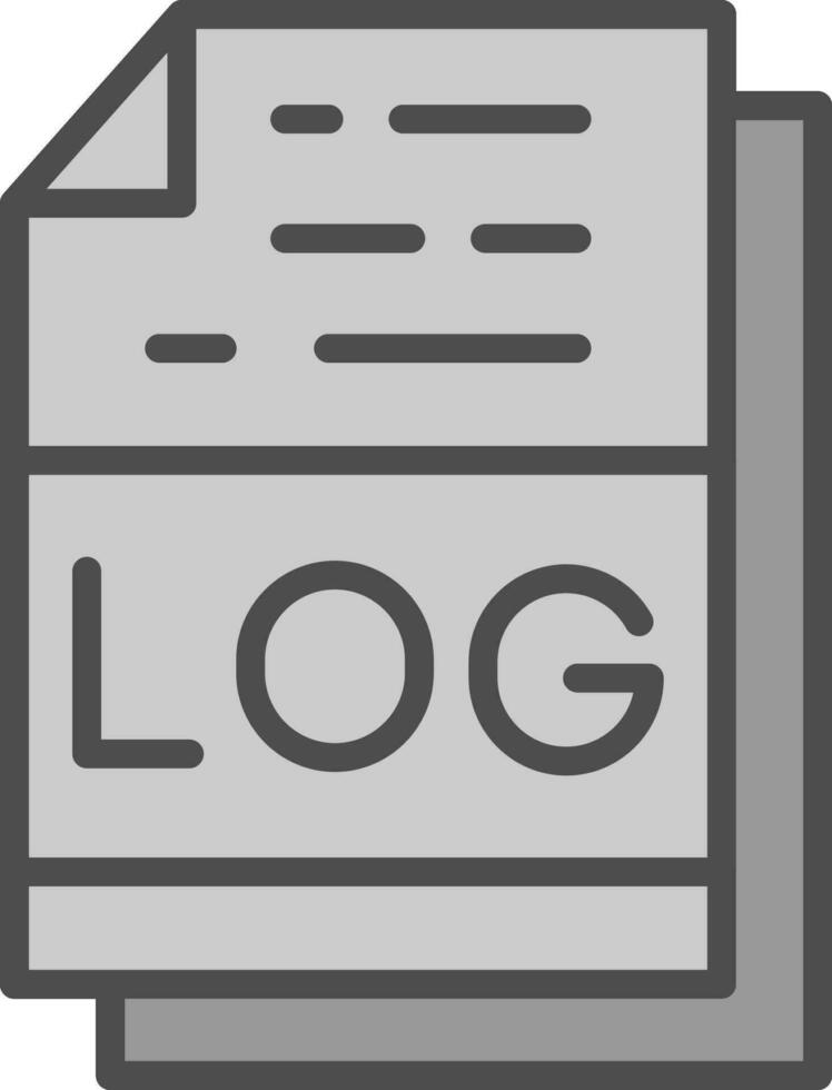 LOG File Format Vector Icon Design