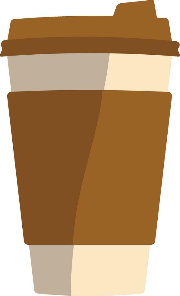 Coffee caramel Delicious coffee paper cup icon. Drink vector illustration design