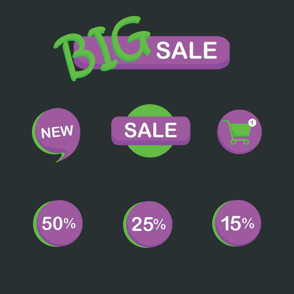 icons big sale vector