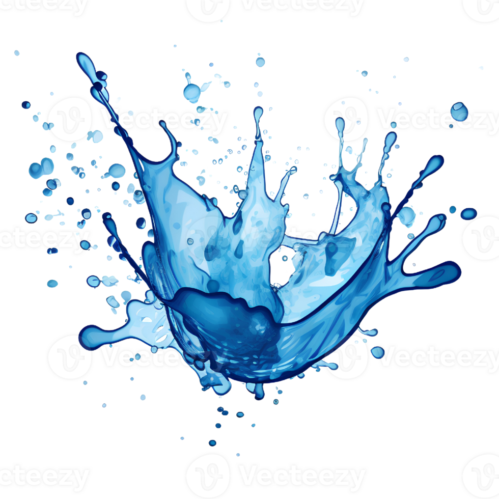 water splatter colorful ai generative png