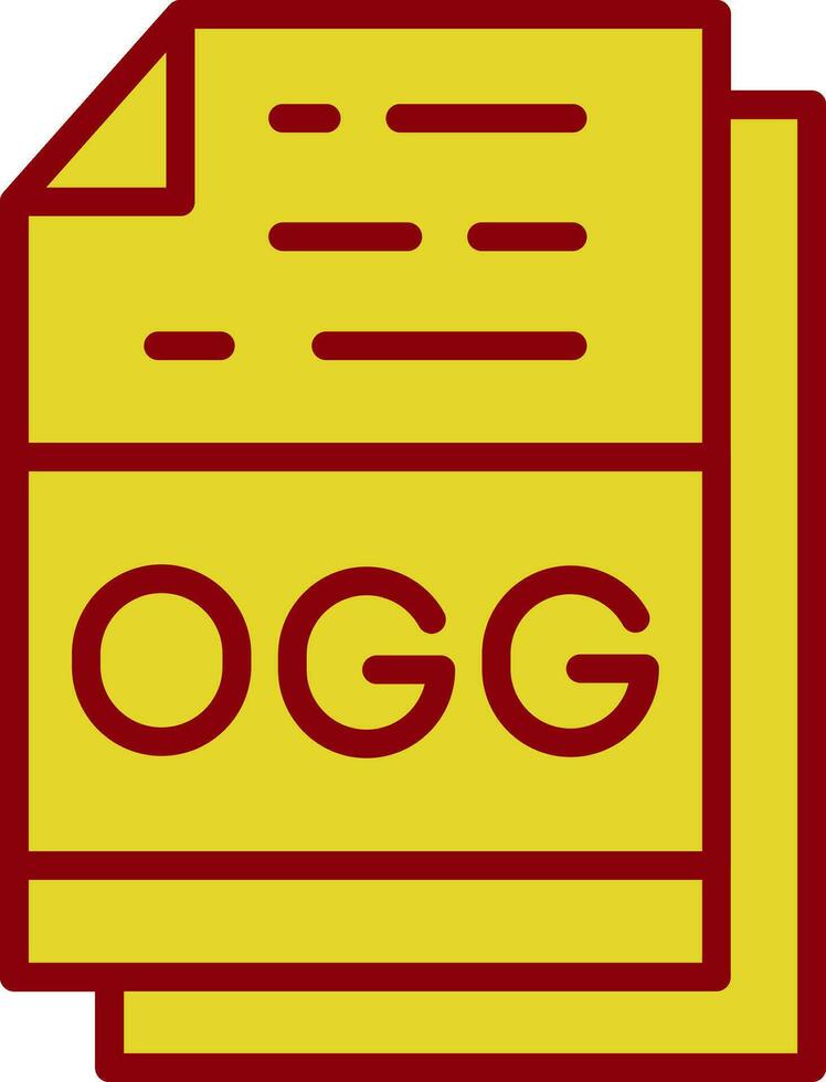 Ogg File Format Vector Icon Design