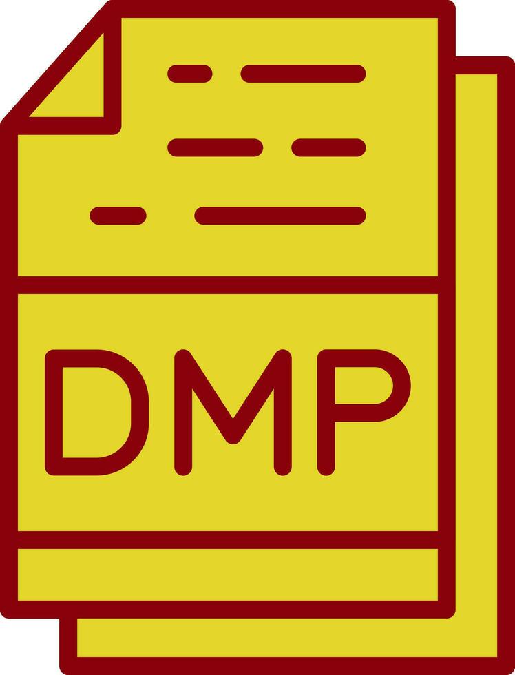 Dmp File Format Vector Icon Design