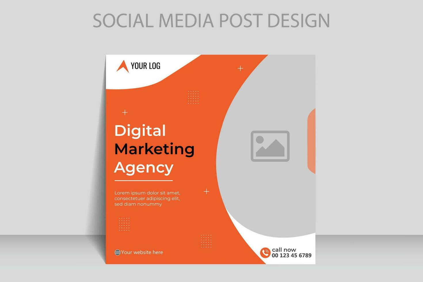 Digital marketing agency social media post and banner template vector
