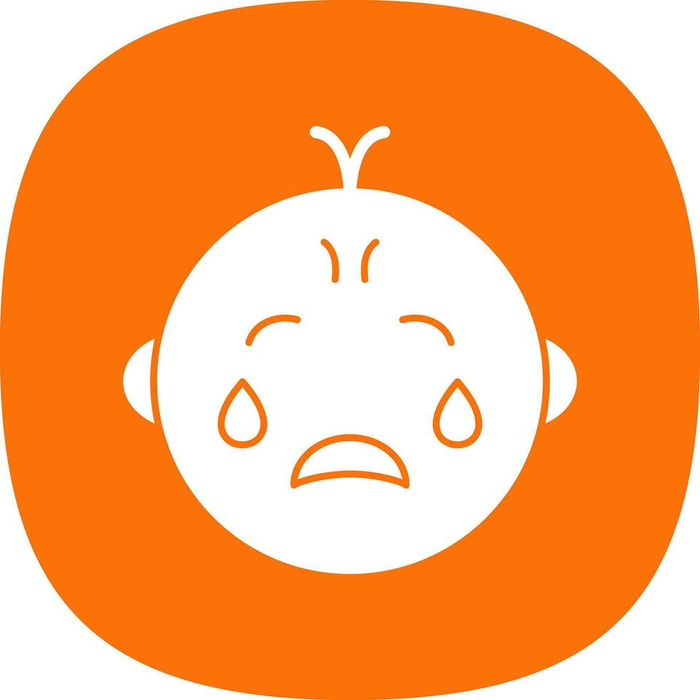 Baby crying Vector Icon Design