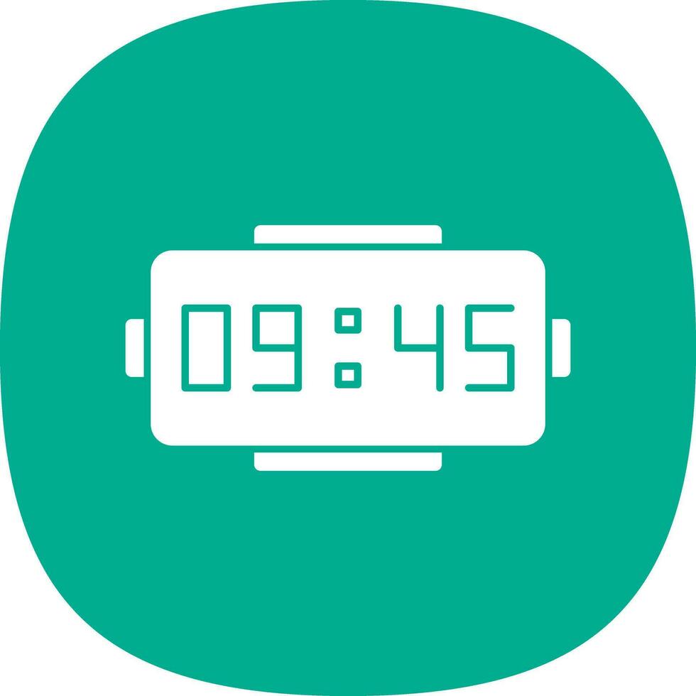 Digital clock Vector Icon Design