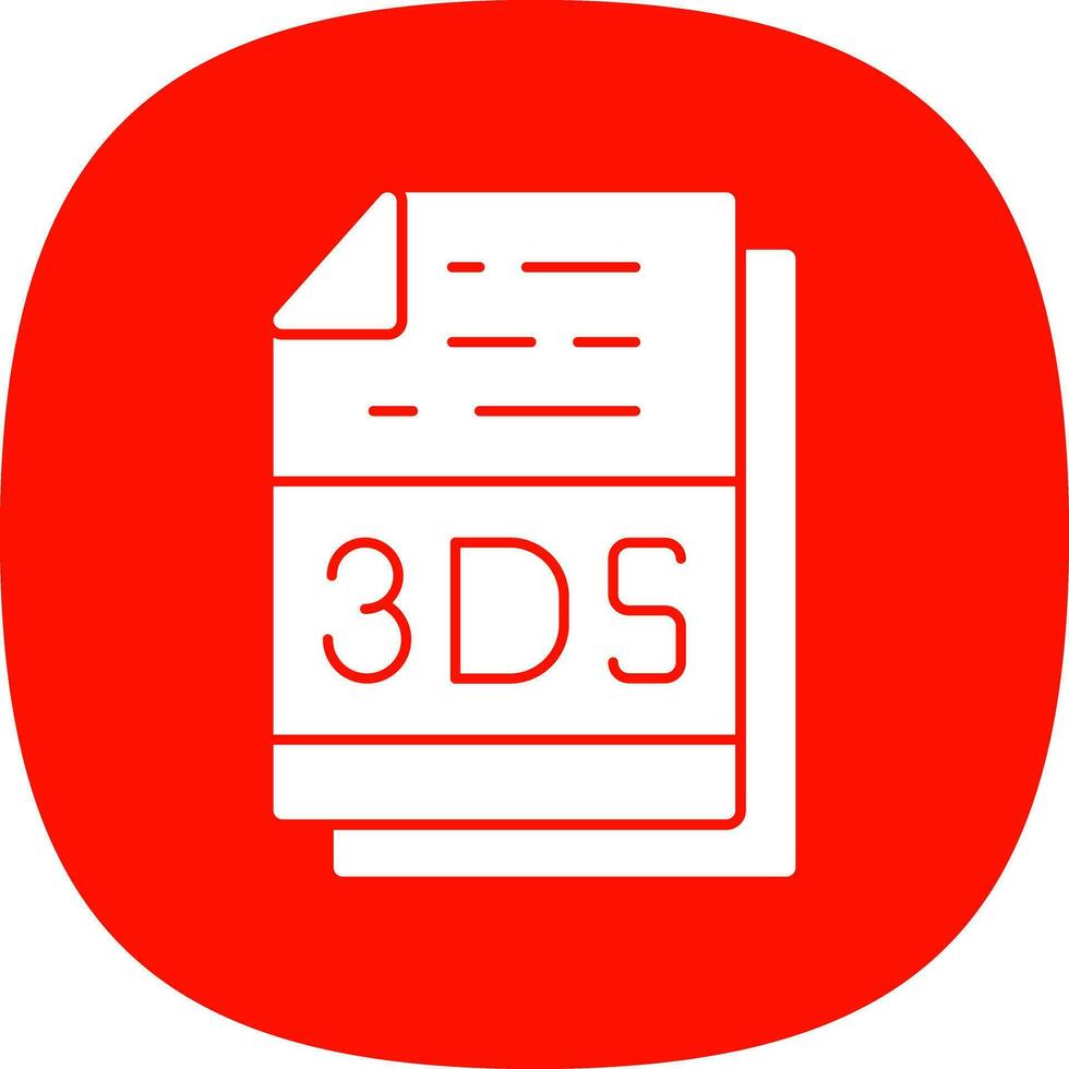 3ds File Format Vector Icon Design